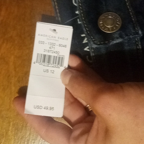 American eagle next level stretch distressed jean shorts NWT denim - Picture 3 of 5